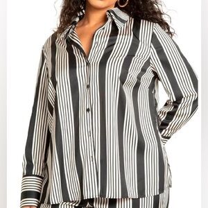 ELOQUII Stripe Blouse